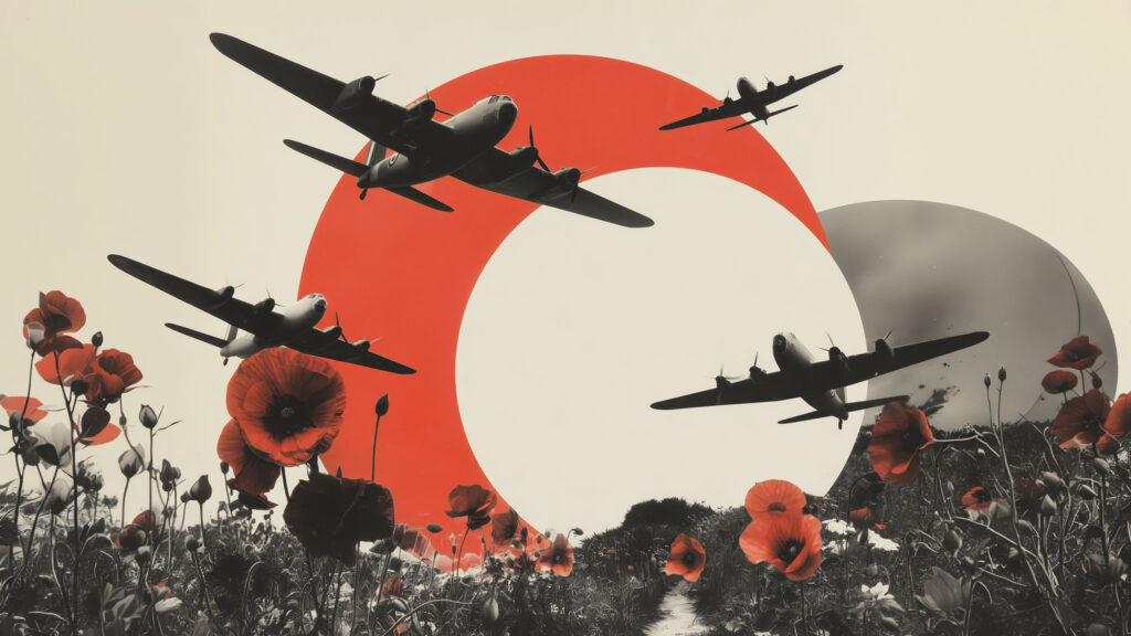 anachoretique_army_planes_in_a_circle_pointing_toward_poppies_a_ce1a7091-9770-422f-a404-66a136fddfc4-topaz