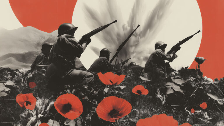 anachoretique_army_war_soldiers_explosion_weapons_in_a_circle_p_b7ca4d65-7626-45ab-bc45-9f605be224dd-topaz