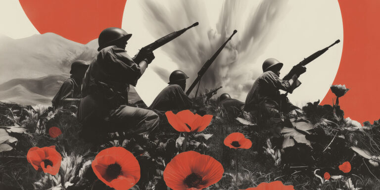 anachoretique_army_war_soldiers_explosion_weapons_in_a_circle_p_b7ca4d65-7626-45ab-bc45-9f605be224dd-topaz